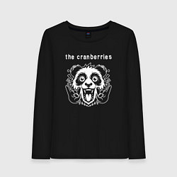 Лонгслив хлопковый женский The Cranberries rock panda, цвет: черный