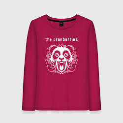 Лонгслив хлопковый женский The Cranberries rock panda, цвет: маджента