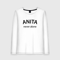 Лонгслив хлопковый женский Anita never alone - motto, цвет: белый