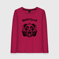 Лонгслив хлопковый женский Motorhead - rock panda, цвет: маджента