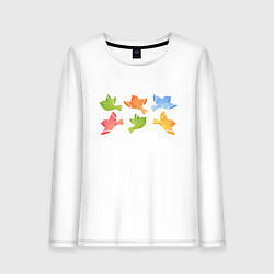 Женский лонгслив Шесть птичек