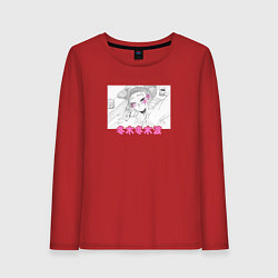Лонгслив хлопковый женский Dosanko Gyaru Is Mega Cute, цвет: красный