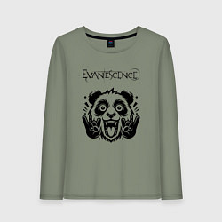 Лонгслив хлопковый женский Evanescence - rock panda, цвет: авокадо