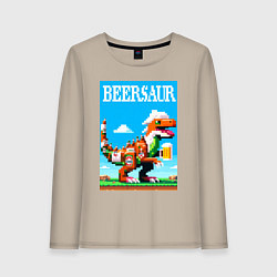 Женский лонгслив Beersaur - pixel art