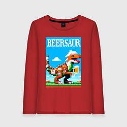 Женский лонгслив Beersaur - pixel art