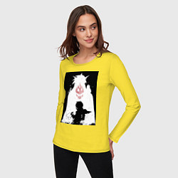 Лонгслив хлопковый женский Гуррен-Лаганн пронзающий небеса Симон, цвет: желтый — фото 2
