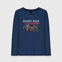 Женский лонгслив Nissan skyline night ride