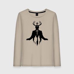 Лонгслив хлопковый женский True Detective: Faith, цвет: миндальный