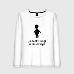 Лонгслив хлопковый женский Depeche Mode - Angel of pain, цвет: белый