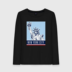 Лонгслив хлопковый женский Style New York, цвет: черный