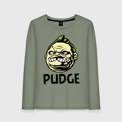 Лонгслив хлопковый женский Pudge Face, цвет: авокадо