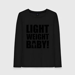 Лонгслив хлопковый женский Light weight baby, цвет: черный