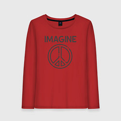 Лонгслив хлопковый женский Peace imagine, цвет: красный