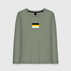 Лонгслив хлопковый женский Rus empire minimalism, цвет: авокадо