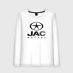 Лонгслив хлопковый женский Jac - logo, цвет: белый