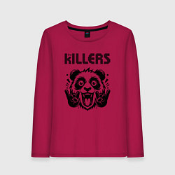 Лонгслив хлопковый женский The Killers - rock panda, цвет: маджента