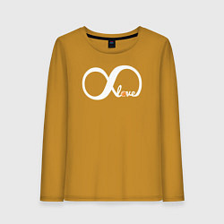 Лонгслив хлопковый женский Бесконечная баскетбольная любовь, цвет: горчичный