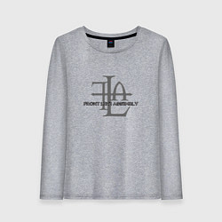 Лонгслив хлопковый женский Front Line Assembly - Logo, цвет: меланж