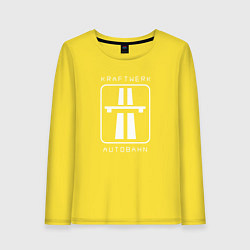 Лонгслив хлопковый женский Kraftwerk - Autobahn, цвет: желтый