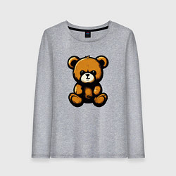 Женский лонгслив Тедди медведь