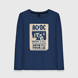 Женский лонгслив ACDC винтажный постер