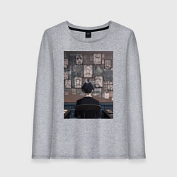 Лонгслив хлопковый женский Патриотизм Мориарти Шерлок, цвет: меланж