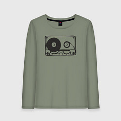 Женский лонгслив Audio cassette
