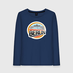 Лонгслив хлопковый женский Berlin, цвет: тёмно-синий