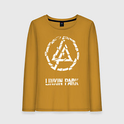 Лонгслив хлопковый женский Линкин Парк рок, цвет: горчичный