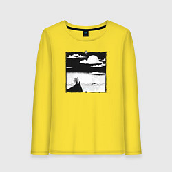 Лонгслив хлопковый женский Свирепая дикая душа, цвет: желтый