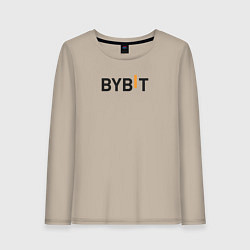 Лонгслив хлопковый женский Bybit, цвет: миндальный