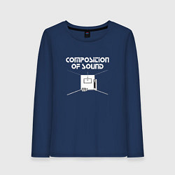 Лонгслив хлопковый женский Depeche Mode - Composition of sound, цвет: тёмно-синий