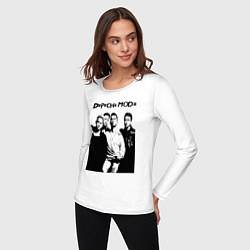 Лонгслив хлопковый женский Depeche mode all, цвет: белый — фото 2