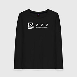 Лонгслив хлопковый женский Zenless zone zero логотип, цвет: черный