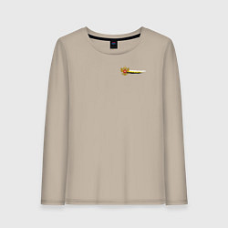 Женский лонгслив Герб и флаг российской империи для патриотов