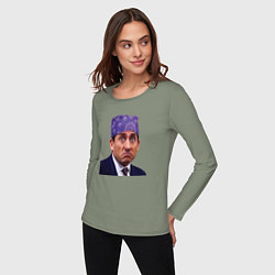 Лонгслив хлопковый женский Prison mike Michael Scott офис, цвет: авокадо — фото 2