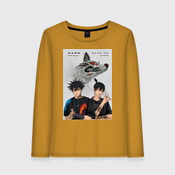 Лонгслив хлопковый женский Магическая битва Мэгуми Фусигуро Аки Хаякава, цвет: горчичный