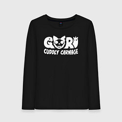 Лонгслив хлопковый женский Goro cuddly carnage logotype, цвет: черный