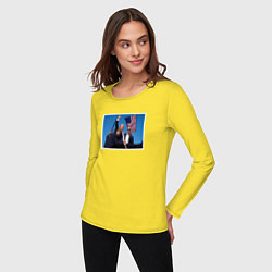 Лонгслив хлопковый женский Дональд Трамп, цвет: желтый — фото 2
