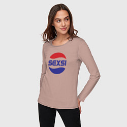 Лонгслив хлопковый женский Sexsi - секси, цвет: пыльно-розовый — фото 2