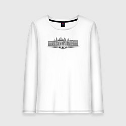 Лонгслив хлопковый женский Город Женева, цвет: белый