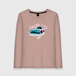 Женский лонгслив Phonk life белый