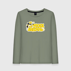 Лонгслив хлопковый женский Тебе водить, цвет: авокадо