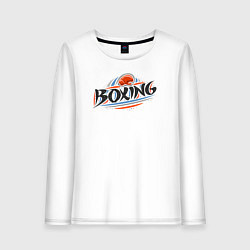 Лонгслив хлопковый женский Style boxing, цвет: белый