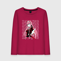 Лонгслив хлопковый женский Darling in the FranXX Милый из Франкса, цвет: маджента