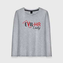 Лонгслив хлопковый женский HR Lady devil, цвет: меланж