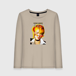 Лонгслив хлопковый женский Song Mingi Ateez, цвет: миндальный