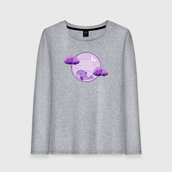 Лонгслив хлопковый женский BTS Полночь, цвет: меланж