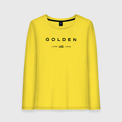 Лонгслив хлопковый женский BTS Golden, цвет: желтый