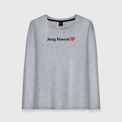 Лонгслив хлопковый женский BTS Jung Ho-seok, цвет: меланж